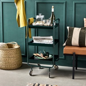Dark Green Trolley on Wheels - House Doctor