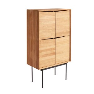 pied en métal et bois de chêne