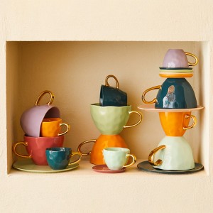 Cappuccino Tea Cups “Celadon” X2 – Urban Nature Culture