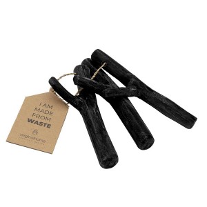 Porte-serviettes noirs en bois recyclé - Original Home