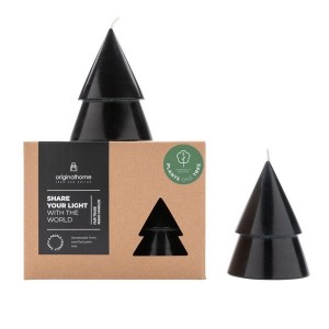 Lot de bougies arbre “sapin” noir - Original Home