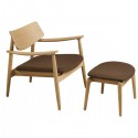 Fauteuil et repose pieds Teck - House Nordic