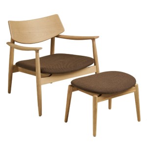 Fauteuil et repose-pieds Olvera chêne naturel - House Nordic