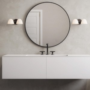 Applique Fuse Double Paroi Laiton & Albâtre - Made By Hand