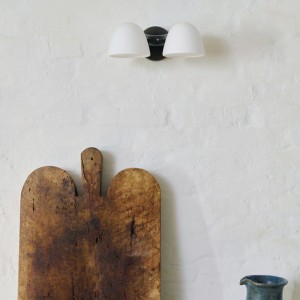 Applique Fuse Double Paroi Laiton & Albâtre - Made By Hand