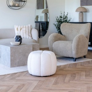 Pouf Paisley Blanc - House Nordic