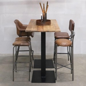 Tabouret de bar Portland avec assise en cuir X2 - Trademark Living