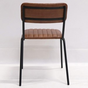 Chaise en cuir matelassé marron X2 - Trademark Living