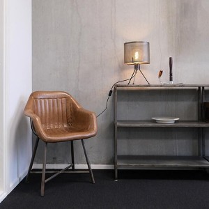 Chaise Icon avec accoudoirs cuir X2 - Trademark Living