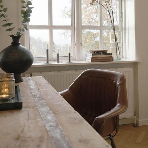 Chaise Icon avec accoudoirs cuir X2 - Trademark Living