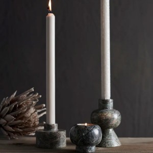 Bougeoir Vita M en marbre vert - Muubs