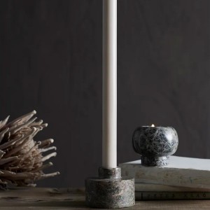 Bougeoir Vita M en marbre vert - Muubs