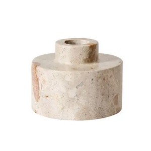 Bougeoir Vita M en marbre beige - Muubs