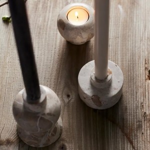 Bougeoir Vita L Marbre naturel - Muubs