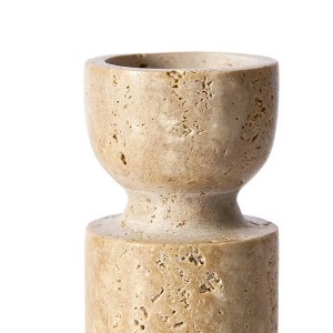 Bougeoir Minerva Travertin crème X2 - Muubs