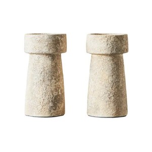 Bougeoir Eris L Terre cuite X2 - Muubs