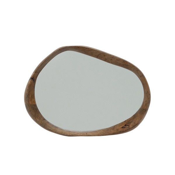 Miroir Shizu S en bois de manguier forme organique - Urban Nature Culture - Woodely