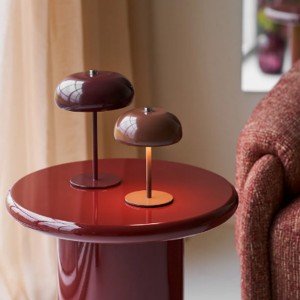 Lampe de table rechargeable Margate bordeaux - House Nordic