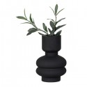 Vase verre noir forme organique vue de face - House Nordic - Woodely