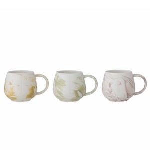 Set de 3 tasses multicolore en grès - Bloomingville - Woodely