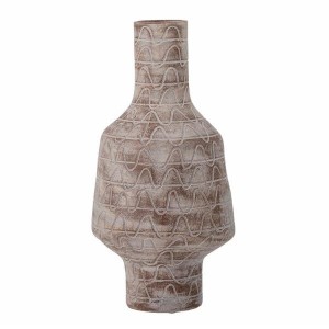 Vase Saku en céramique artisanale — émaillage réactif et motif en relief pour une pièce unique.