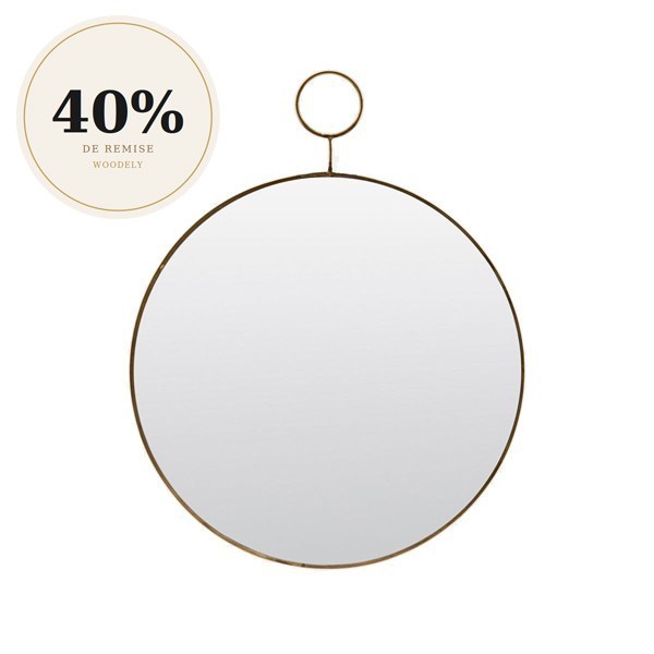 Round mirror Loop Brass - House Doctor