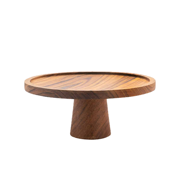 Présentoir à gâteau Teck recyclé Ø 25 cm - Original Home