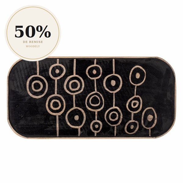 Plateau Lat  Noir bois de Manguier - Creative collection by Bloomingville