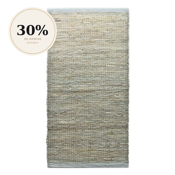 Tapis Jute & Cuir recyclé Smooth Grey - Rug Solid