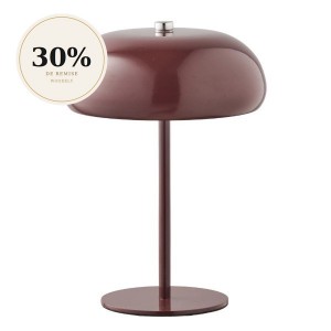 Lampe de table rechargeable Margate bordeaux - House Nordic