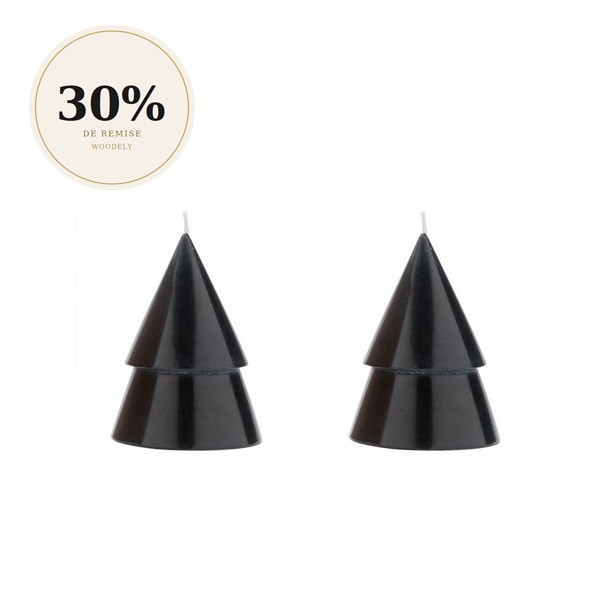 Lot de bougies arbre “sapin” noir - Original Home