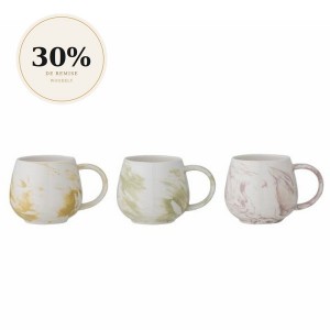 Palma Tasse Multicolore Grès Set de 3 - Bloomingville