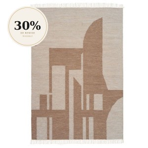 Kelim bluish brown wool rug - Kristina Dam
