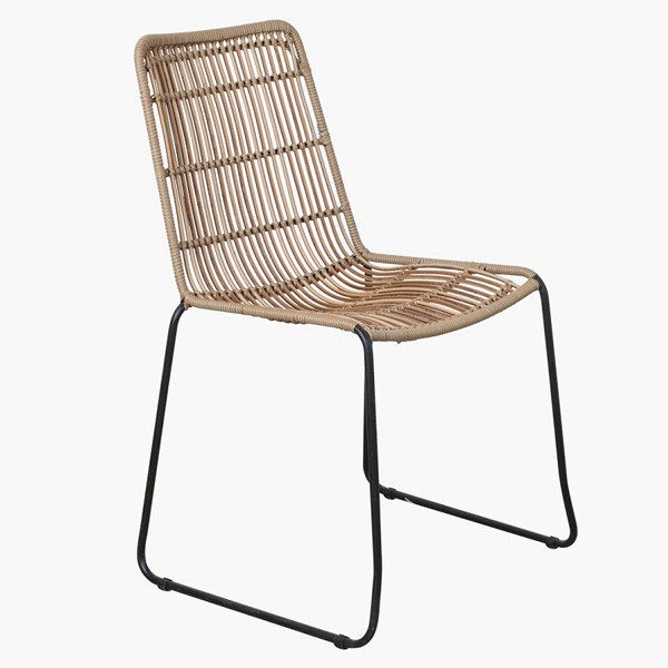 Chaise d'extérieur fine Jane Naturel X2 - Raw Materials