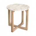Table d'appoint ronde en marbre cerisier - Raw Materials