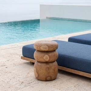 Table d'appoint/tabouret Tao en teck - Raw Materials