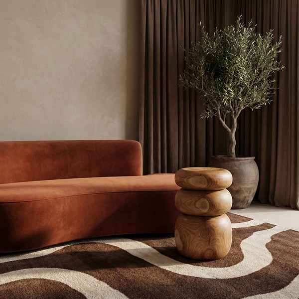 Table d'appoint/tabouret Tao en teck - Raw Materials