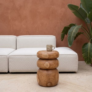 Table d'appoint/tabouret Tao en teck - Raw Materials