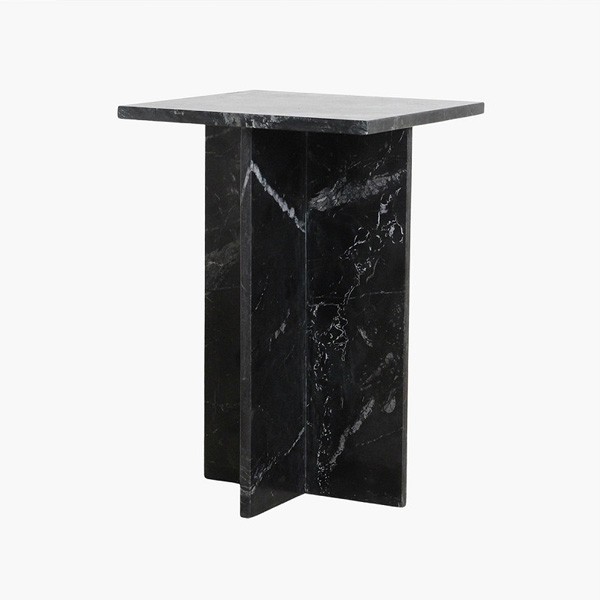 Table d'appoint Shanghai en marbre noir - Raw Materials