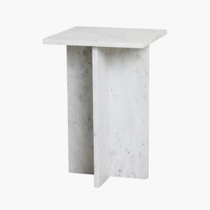 Table d'appoint Shanghai en marbre blanc - Raw Materials