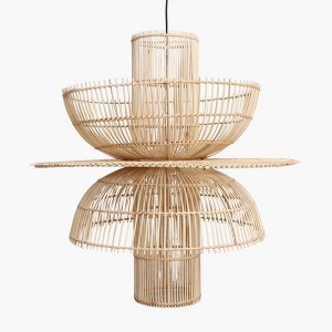 Lampe Suspendue Saturne en Rotin - Raw Materials