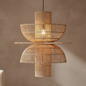 Lampe Suspendue Saturne en Rotin - Raw Materials