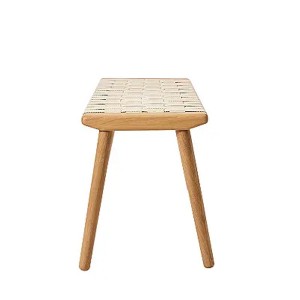Banc Chêne laqué blanc mat / Sangle en coton - Andersen