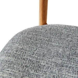 Chaise X2 Tetra Chêne Naturel & Tissu Gris - Muubs