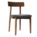 Chaise X2 Tetra Chêne Naturel & Tissu Gris - Muubs
