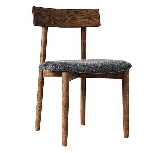Chaise X2 Tetra Chêne foncé & Tissu Gris - Muubs