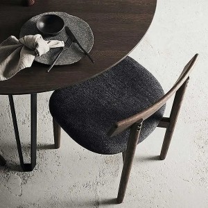 Chaise X2 Tetra Chêne foncé & Tissu Gris - Muubs