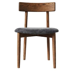 Chaise X2 Tetra Chêne foncé & Tissu Gris - Muubs