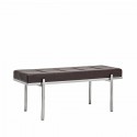 Banc rembourré HDLao mûre finition chromée 110 cm | Woodely