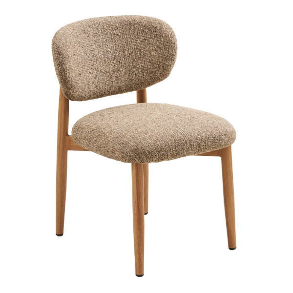 Chaise de salle à manger sable chiné et pieds effet bois X2 -  House Nordic